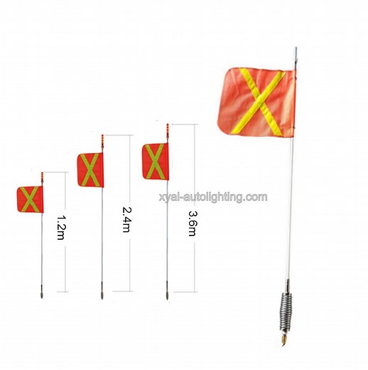 [Hot Item] 6FT 8FT 10FT Mining Flexible Safety Buggy Flag Light Heavy Duty Vehicle ATV Pole Whips