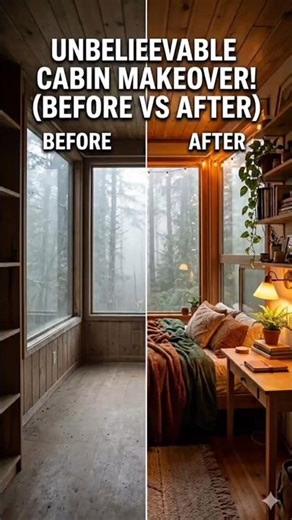 From Empty Cabin to Cozy Dream Workspace 🌲✨ (Insane Transformation)