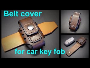 Making a handmade leather Smart Key Fob Case - leather pattern from Woolenpaw