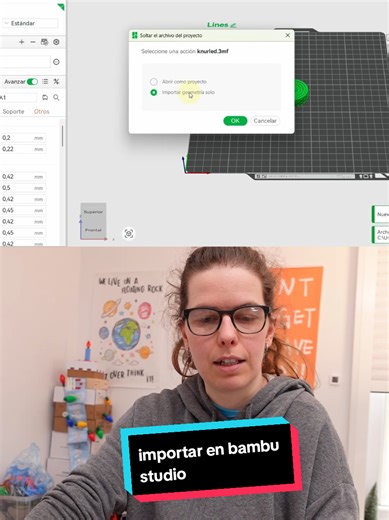 como importar en bambu studio #impresion3d