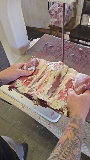 Lamb loin chops cut their way . . . . . #lamb #loin #chops #jarrydthebutcher #carnivore #notvegan #farming #supportthemeatindustry #redmeat | Eleanor Lopez