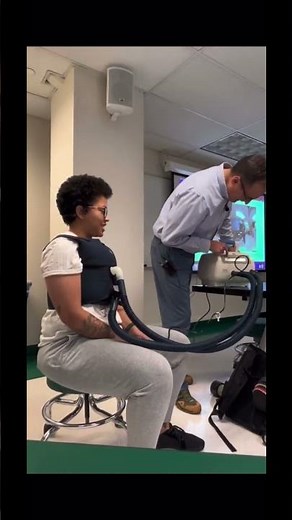 Trying Out the Airway Clearance Vest for Patients with Cystic Fibrosis!