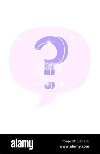 glitter effect animation of question mark with speech bubble in retro style Stock Video Footage - Alamy
