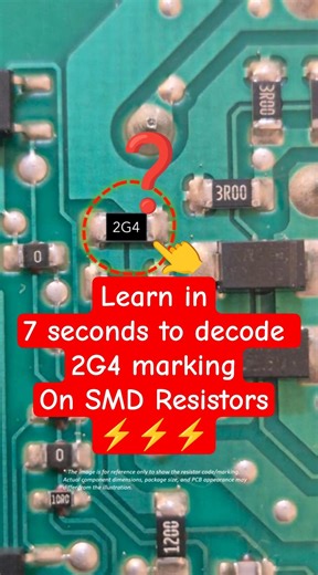 here is how you decode 2G4 marking on SMD #smd #diy #resistance
