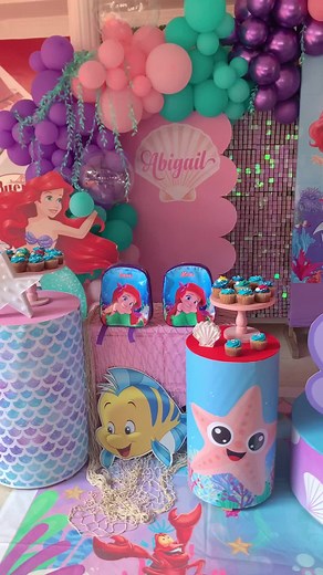 Ideas para la decoración de cumpleaños de Ariel La Sirenita