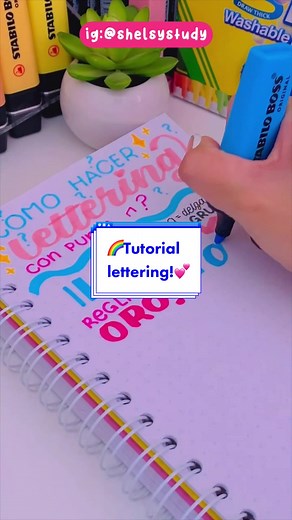 Lettering facil y rapido!😍💕#shelsystudy #study #mejoratuletra #lettering #tutorial #estudio #caligrafia #dibujar #marcatextos #facil