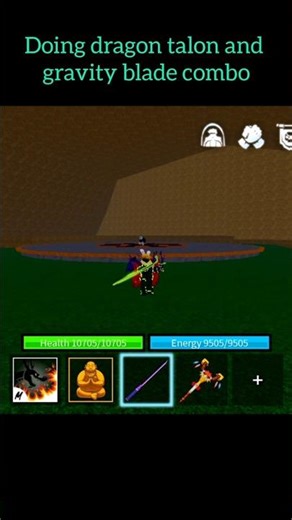 Dragon Talon + Gravity Blade = INSANE Combo 🔥 | Blox Fruits#shorts #roblox