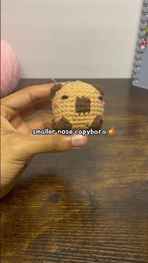 I like smaller nose ✨| crochet capybara for beginners #crochet #beginner #amigurumi