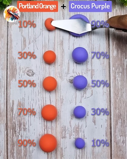 8.9K views · 33 reactions | Portland Orange Vs Crocus Purple Satisfying color mixing Clay #crafts #Satisfying #clay #Christmas #asmr #Shorts | Painting Concept | Facebook