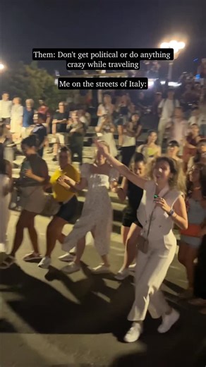 ‎Zein زين‎ on Instagram: "What a powerful moment in Italy with 100+ strangers from all over the world dancing for Palestine 🇵🇸🇮🇹 Humanity is not dead. You see it in moments of aliveness, you see it in people’s smiles, you see it when you witness love. Love of each other, of music, of God and His creations. That’s not to say that we are not witnessing the world’s ugliest atrocities right now, but my hope is that, at the very least, they don’t win the psychological war on all of us to the exte