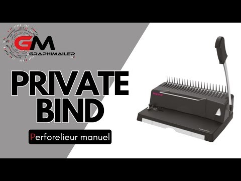 Perforelieur manuel anneaux plastiques PRIVATE BIND
