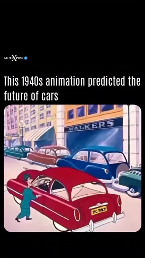 AutoXprss on Instagram: "In the 1940s, visionary animators produced a series of imaginative short films that redefined how people envisioned the future of automobiles. These creations portrayed cars with sweeping, aerodynamic lines, bubble-shaped windscreens, and even early concepts of self-driving technology—machines that appeared more akin to sleek rockets than to the motorcars of their day. Each frame captured the boundless optimism of a post-war era, when innovation promised to make travel n