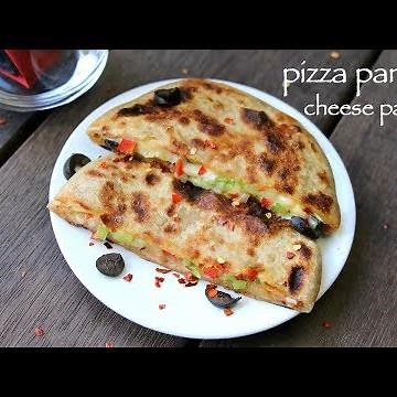 pizza paratha recipe | cheese paratha recipe | cheese stuffed paratha