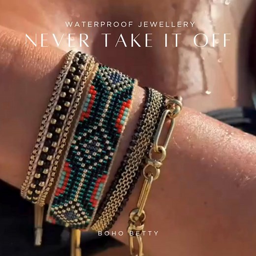 Whether you’re soaking up the sun abroad or embracing the shift into autumn at home, our waterproof PVD jewellery is designed to shine through every season. Ultra-durable plating means no worries about pool dips, sudden showers, or layering against chunky knits — each piece stays radiant, wherever life takes you. From golden sunsets to crisp woodland walks, these essentials are built to be lived in, beautifully and boldly, without limits. 💛 | Boho Betty UK