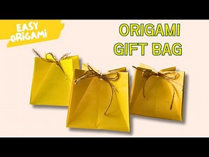 How to Make a Gift Bag | Easy Origami Paper Craft for Beginners