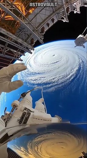 ISS Spacewalk POV: “The Storm Is Coming” (Lightning Cyclone From Space)