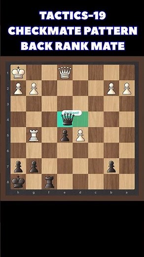 Back Rank Mate – Basic Checkmate Pattern Every Player Must Know #chess #chesstactics #checkmate