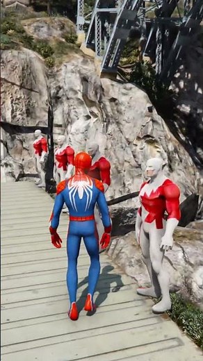 Spider Man Saves Batman Epic Chaos vs Iron Man and Venom GTA 5 Ep 296 #shorts