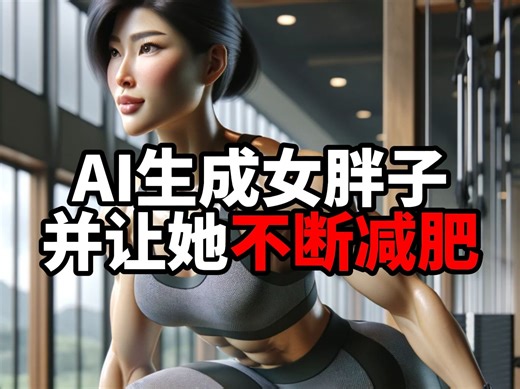 AI生成一个女胖子，并让她不断减肥