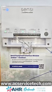 I discussed the Equipment Interface Module (EIM) from the @copeland_company during the @ahrexpo! This new module will help simplify the installation of newer systems that would normally require more thermostat wires to be run to the indoor and outdoor unit. This module uses a strong unique radio frequency to communicate between units without needing to run extra wires! Learn more by going to https://www.copeland.com/en-us/news/copeland-unveils-new-sensi-eim . . . #sponsor #sponsored #hvac #hvacr