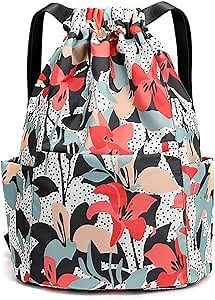 Gym drawstring backpack, waterproof drawstring backpack, wet and dry separation backpack, sports outdoor beach travel bag