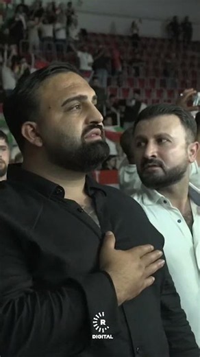 The Kurdish national anthem "Ey Reqîb" was played before Kurdish boxer Badin Heso began his match