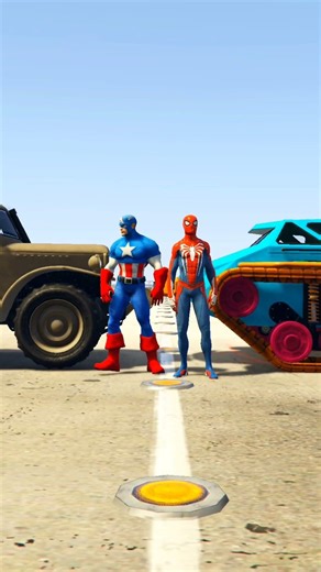 Spiderman and Captain America Who’s RICHER in GTA 5? 💰🔥 #shorts #gta5 #funny"