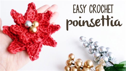 How to Crochet a Poinsettia (the Flower)