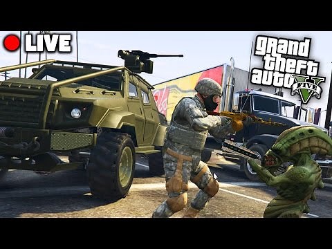 GTA 5 MILITÄR vs ALIENS - ALIEN INVASION! - Deutsch - Grand Theft Auto V Militär Live