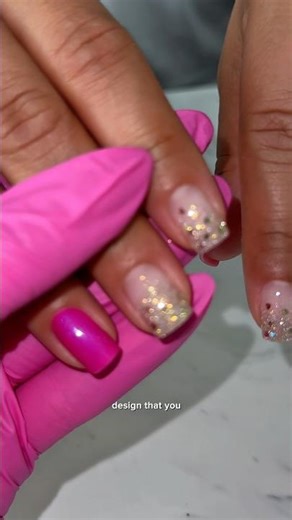 Easy Glitter Fade Nail Art 😍✨ #gelnails