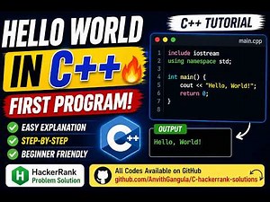 Hello World in C++ 🔥 | Your First C++ Program Explained | Beginner Friendly