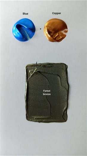 Blue + Copper… I Didn’t Expect THIS Color 😱🎨 #shorts #colormixing #art #viral #satisfying