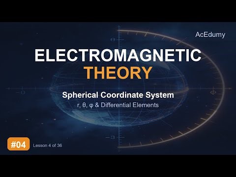 Electromagnetic Theory Lesson 4 (v2) Spherical Coordinate System