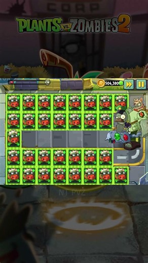 PvZ 2 - Plantfood Ability - Plant Team Level Max Vs Radiated Gargantuar Level 10