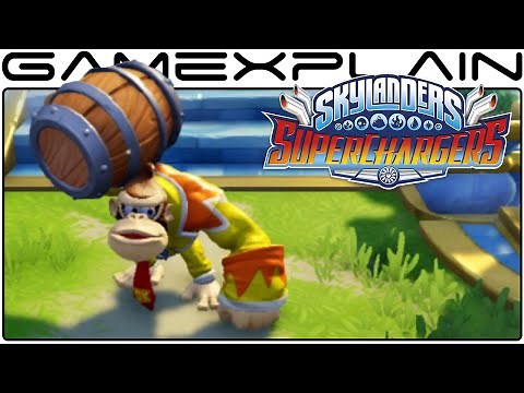 8-Minutes of Donkey Kong & Barrel Blaster in Skylanders SuperChargers (Direct Feed Gameplay)