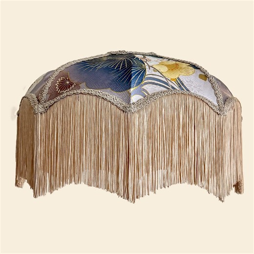 Japanese Silk Lampshade: Evening Blossom Pendant or Table Lamp Shade - Etsy