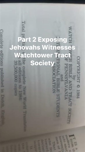 Exposing Jehovahs Witnesses Part 2 New World Trsnslation #jehovahswitnesses #evangelism