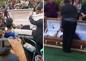 WATCH: Learner arrives at matric farewell in a ... COFFIN!