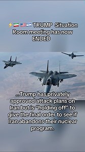 ⚡️🇮🇷 🇺🇸🇮🇱 TRUMP Situation Room meeting has now ENDED Trump has privately approved attack plans on Iran but is “holding off” to give the final order to see if Iran abandons their nuclear program. #iran #palestine #israel #Zelenskyy #telaviv #Trump #Moscow #iran #ukraine #news | Motivational Success