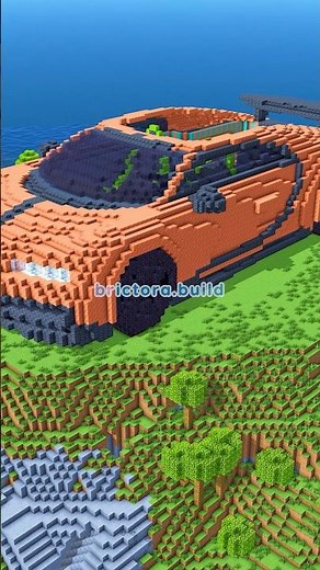 Building a giant Bugatti in Minecraft - Timelapse