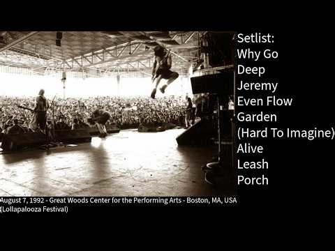 Pearl Jam Live 08-07-1992 - Great Woods Center for the Performing Arts Boston, MA, USA