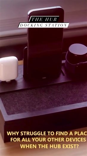 The Hub docking charging station #touchofmodern #giftsforhim #uniquegiftsforguys #birthdaygifts #anniversarygift #techdesk #deskorganizer #chargingstation