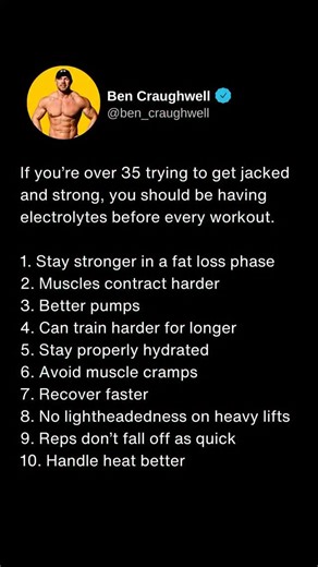 I used to avoid salt years ago because all the old-school meatheads said they were on low sodium diets. Everyone was terrified of salt and said electrolytes would kill you. There are a small number of people who are salt sensitive and shouldn’t go crazy with it. Fine. But the vast majority of guys who train hard, sweat routinely, live in warmer climates, and actually move during the day need more salt than they’re getting. And if you’re worried salt is going to kill you while you’re 50 pounds ov
