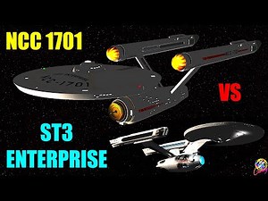 NCC 1701 VS Damaged ST3 Enterprise Refit - Both Ways - Star Trek Starship Battles