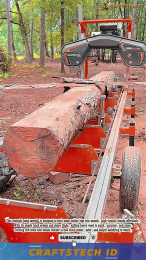 Powerful & Precise Portable Band Sawmill for Cutting and Milling in Woodworking Yards