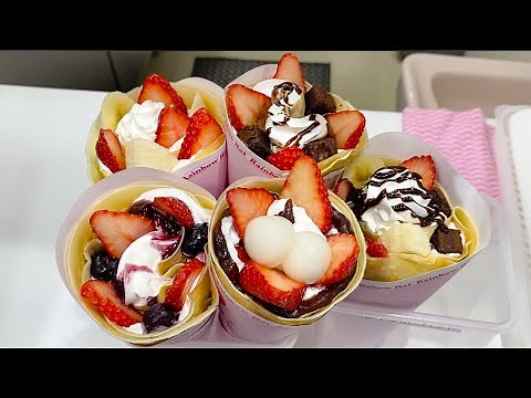 japanese food - creamy crepes クレープ