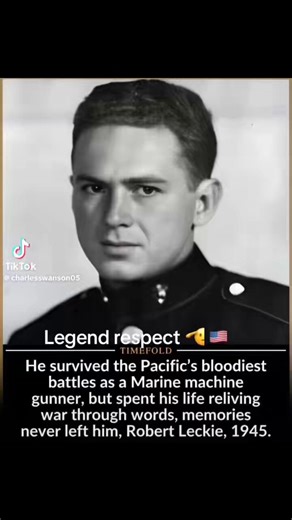 🙏🇺🇸🙏Robert Leckie survived some of the deadliest battles in the Pacific. He made it home. But the war stayed with him forever.He was a young writer from New Jersey. One of eight children. He enlisted in 1942, just weeks after America entered World War II. He became a Marine machine gunner.Then came Guadalcanal.Heat. Hunger. Constant fear. Marines dropped around him. Sleep barely existed. Every day felt like it could be the last.Leckie fought through multiple brutal campaigns.Cape Gloucester.
