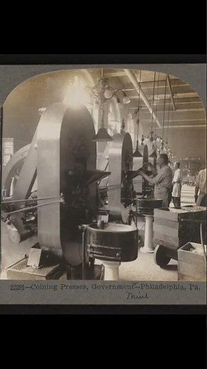 Coining Presses at the U S Mint — Philadelphia, 1917