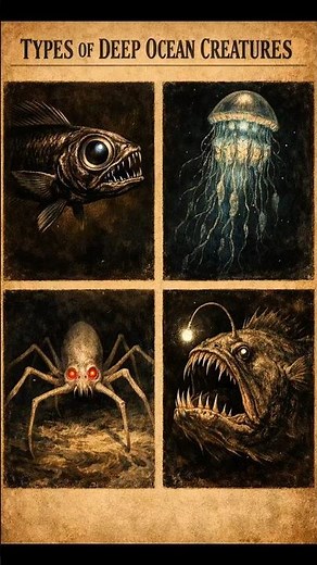 Types of Deep Ocean Creatures | Real Sea Monsters Explained #myth #edit