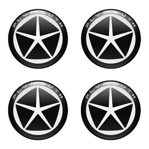 Plymouth Wheel Center Hub Caps: Domed Epoxy Stickers (set of 4) - Etsy